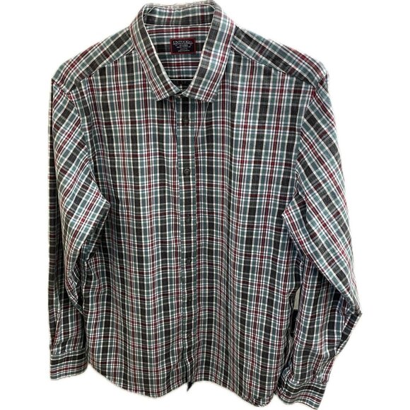 UNTUCKit Other - Untuckit Tarcento Mens XL  Slim Wf Shirt Long Sleeve Blue/Green Plaid Button Up